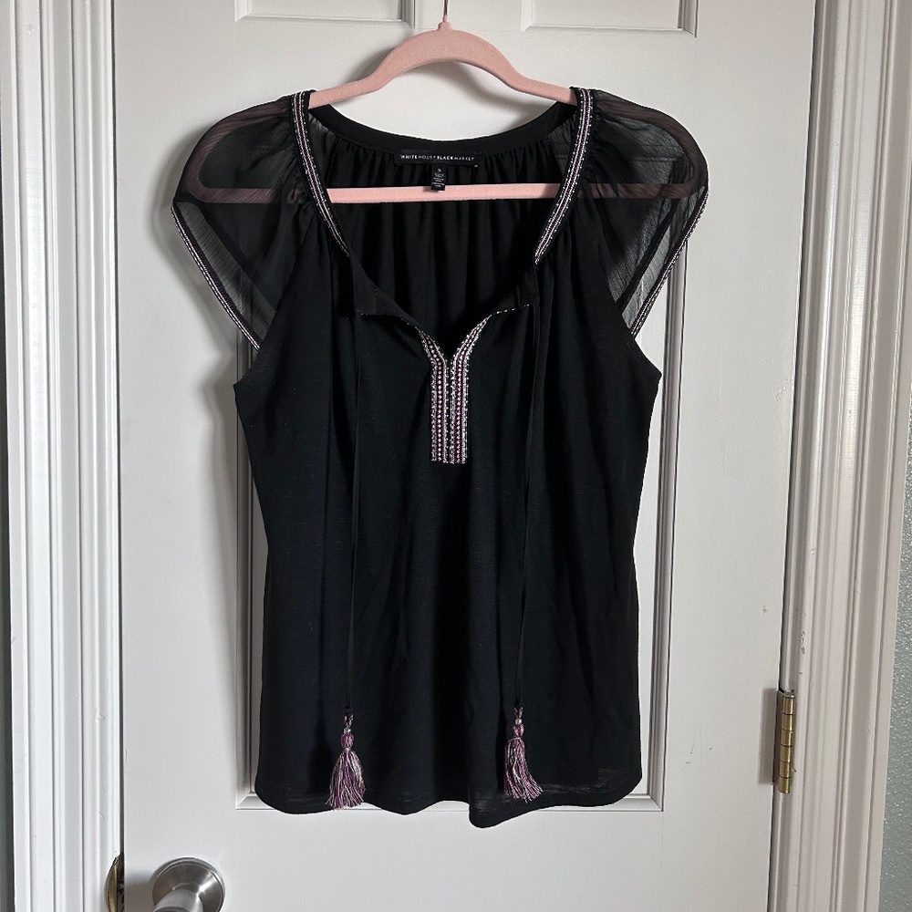 Butterfly cap sleeve top